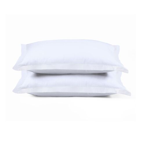 Percale Pillowcase set - 63 x 63cm + 20cm - White