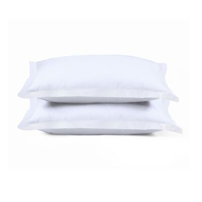 Percale Pillowcase set - 63 x 63cm + 20cm - White