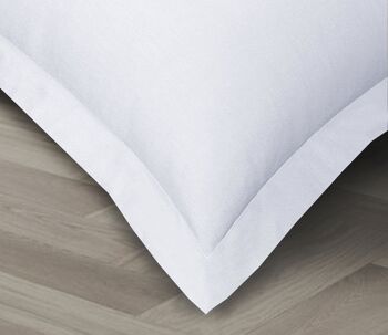 Ensemble de taies d'oreiller en percale - 63 x 63cm + 20cm - Blanc 3