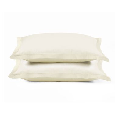Percale Pillowcase set - 63 x 63cm + 20cm - Ecru