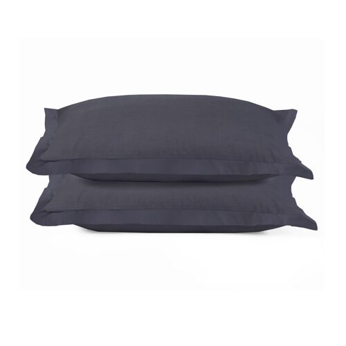 Percale Pillowcase set - 63 x 63cm + 20cm - Anthracite