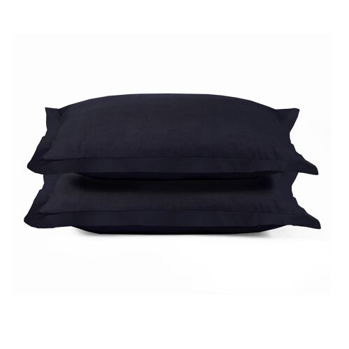 Percale Pillowcase set - 63 x 63cm + 20cm - Black