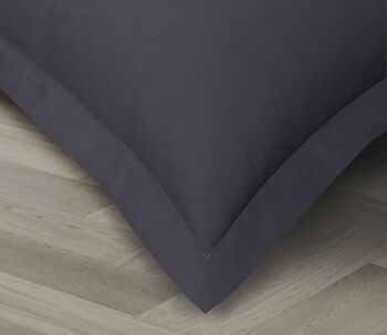 Ensemble de taies d'oreiller en percale - 50 x 70cm + 20cm - Anthracite 5