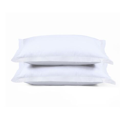 Percale Pillowcase set - 60 x 70cm + 20cm - White