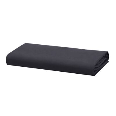 Percale Fitted Sheet - 90 x 200cm + 32cm - Anthracite