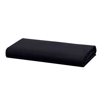 Percale Fitted Sheet - 100 x 200cm + 32cm - Black