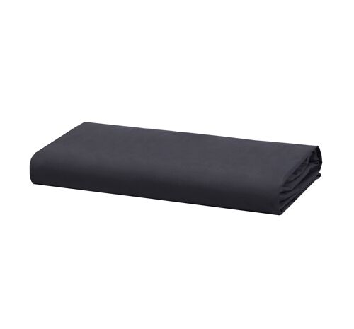 Percale Fitted Sheet - 120 x 200cm + 32cm - Anthracite