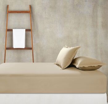 Drap Housse Percale - 140 x 200cm + 32cm - Blanc 7