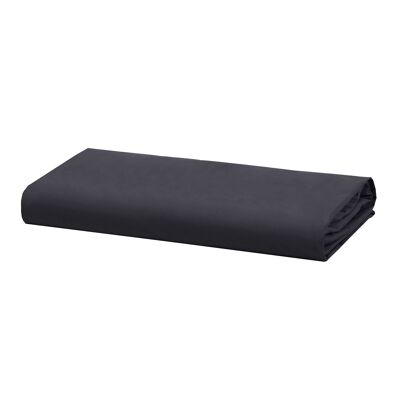 Percale Fitted Sheet - 140 x 200cm + 32cm - Anthracite