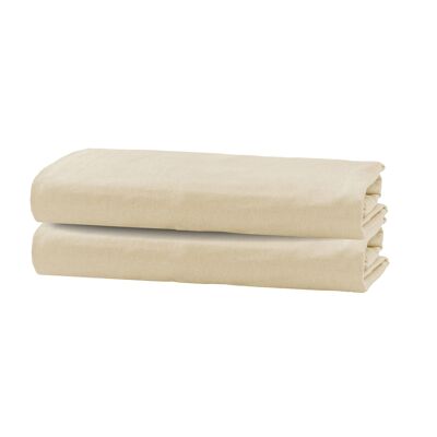 Flannel Fleece Crib Sheet - 60 x 120cm + 15cm - Vanilla