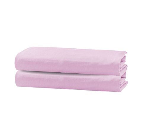 Flannel Fleece Crib Sheet - 60 x 120cm + 15cm - Pink