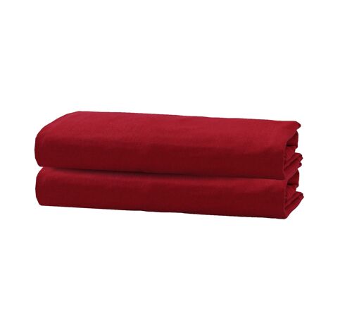 Flannel Fleece Crib Sheet - 60 x 120cm + 15cm - Red