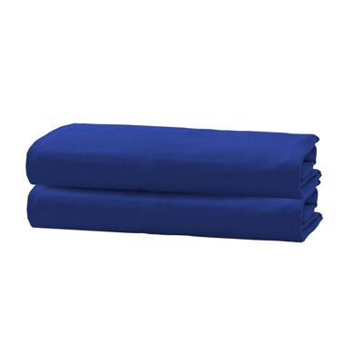 Flannel Fleece Crib Sheet - 60 x 120cm + 15cm - Royal Blue