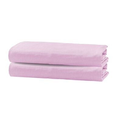 Flannel Fleece Crib Sheet - 70 x 140cm + 20cm - Pink