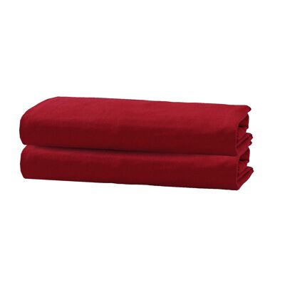 Flannel Fleece Crib Sheet - 70 x 140cm + 20cm - Red