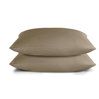 Velvet Flannel Pillowcase set - 50 x 70cm - Golden Beige