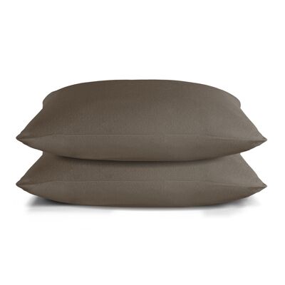 Velvet Flannel Pillowcase set - 50 x 70cm - Cappuccino