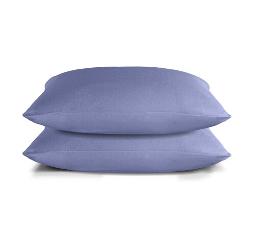 Velvet Flannel Pillowcase set - 50 x 70cm - Winter Blue