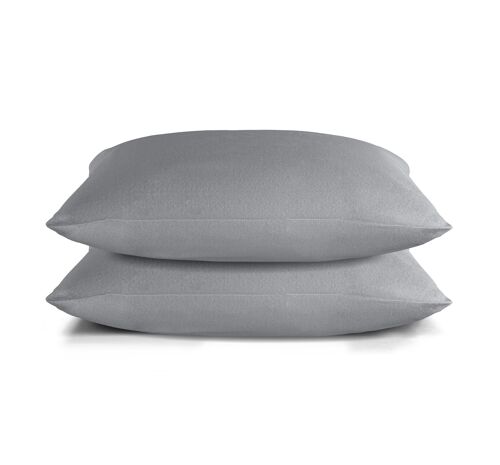 Velvet Flannel Pillowcase set - 50 x 70cm - Warm Grey