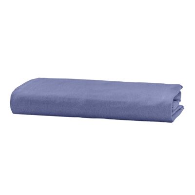 Velvet Flannel Fitted Sheet - 80 x 190cm + 20cm - Winter Blue