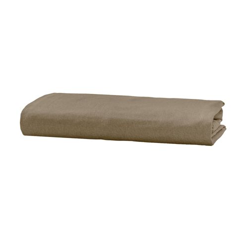 Velvet Flannel Fitted Sheet - 90 x 200cm + 32cm - Golden Beige