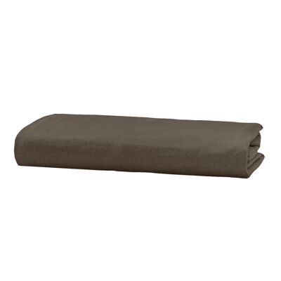Velvet Flannel Fitted Sheet - 90 x 200cm + 32cm - Cappuccino