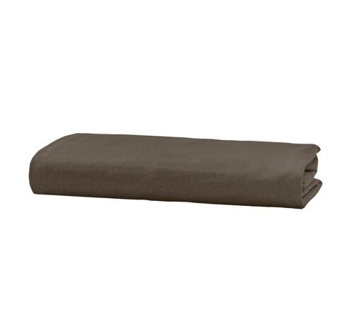 Velvet Flannel Fitted Sheet - 120 x 200cm + 32cm - Cappuccino