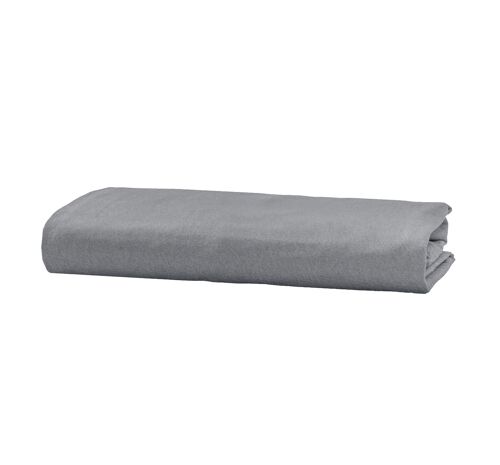 Velvet Flannel Fitted Sheet - 120 x 200cm + 32cm - Warm Grey