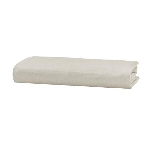 Velvet Flannel Fitted Sheet - 140 x 200cm + 32cm - Ivory