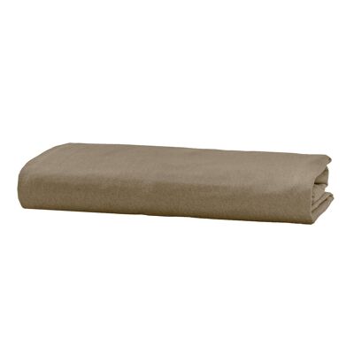 Velvet Flannel Fitted Sheet - 140 x 200cm + 32cm - Golden Beige