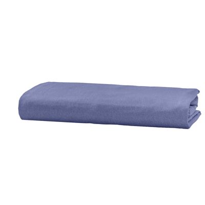 Velvet Flannel Fitted Sheet - 200 x 200cm + 32cm - Winter Blue