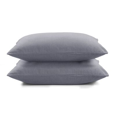 Flannel Fleece Pillowcase set - 50 x 70cm - Winter Grey