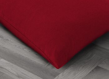 Ensemble de taies d'oreiller en molleton de flanelle - 65 x 65 cm - Rouge 7