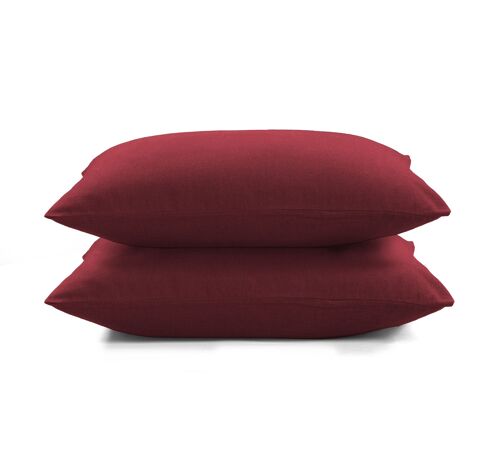 Flannel Fleece Pillowcase set - 65 x 65cm - Chestnut