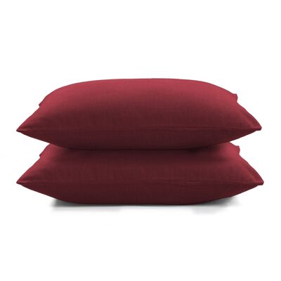 Flannel Fleece Pillowcase set - 65 x 65cm - Chestnut