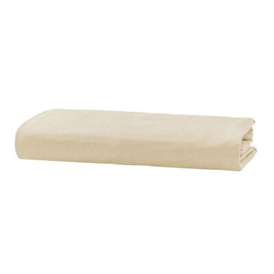 Flannel Fleece Fitted Sheet - 80 x 190cm + 25cm - Vanilla