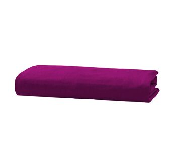 Drap Housse Flanelle Polaire - 80 x 190cm + 25cm - Rouge Vin 1