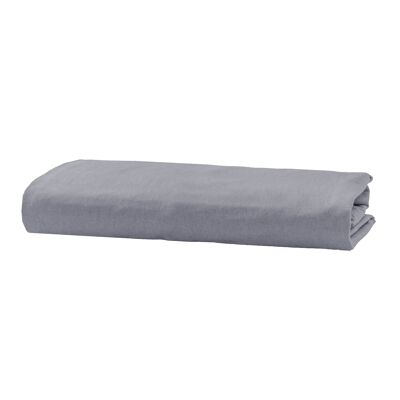 Flannel Fleece Fitted Sheet - 80 x 190cm + 25cm - Winter Grey