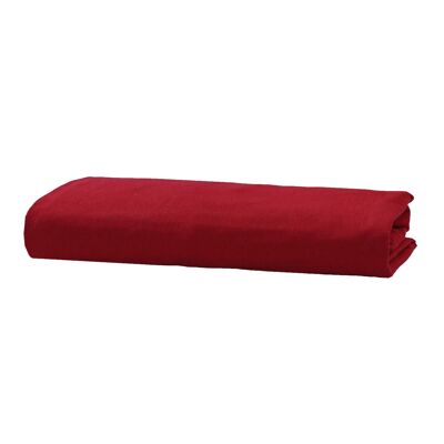 Flannel Fleece Fitted Sheet - 90 x 200cm + 38cm - Red