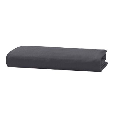 Flannel Fleece Fitted Sheet - 90 x 200cm + 38cm - Stone Grey