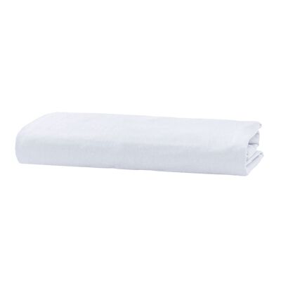 Flannel Fleece Fitted Sheet - 100 x 200cm + 38cm - White