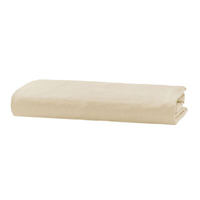 Flannel Fleece Fitted Sheet - 100 x 200cm + 38cm - Vanilla