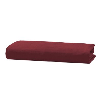 Flannel Fleece Fitted Sheet - 100 x 200cm + 38cm - Chestnut