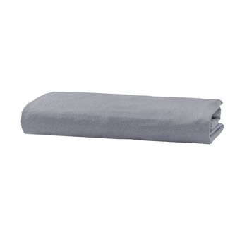 Drap Housse Flanelle Polaire - 100 x 200cm + 38cm - Gris Hiver 1