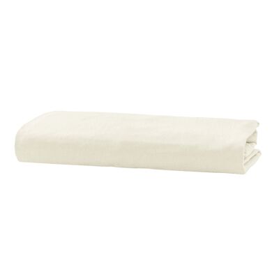 Flannel Fleece Fitted Sheet - 120 x 200cm + 38cm - Ivory