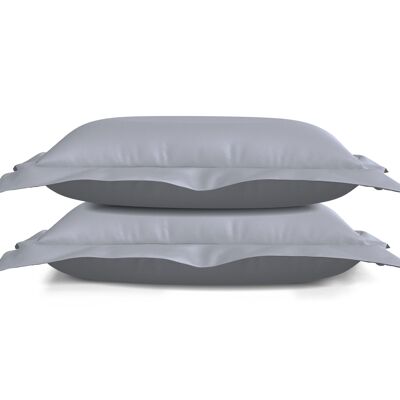 Silky Satin Pillowcase set - 50 x 70cm - Silver Grey