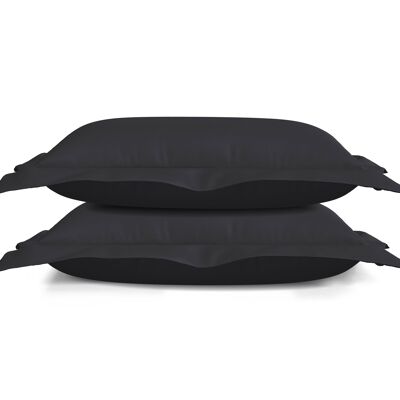 Silky Satin Pillowcase set - 50 x 70cm - Black