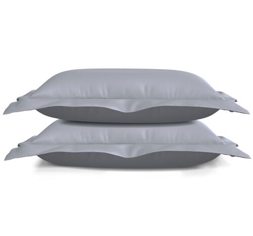 Silky Satin Pillowcase set - 60 x70cm - Silver Grey