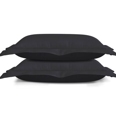 Silky Satin Pillowcase set - 60 x70cm - Black