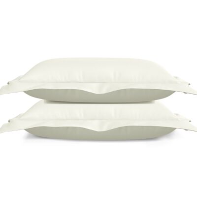 Silky Satin Pillowcase set - 63 x 63cm - Ecru